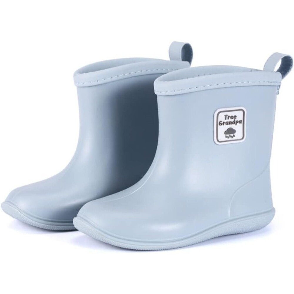 Sayyea Toddler Rain Boots, Blue, Kids Waterproof, Boy/Girl, 9